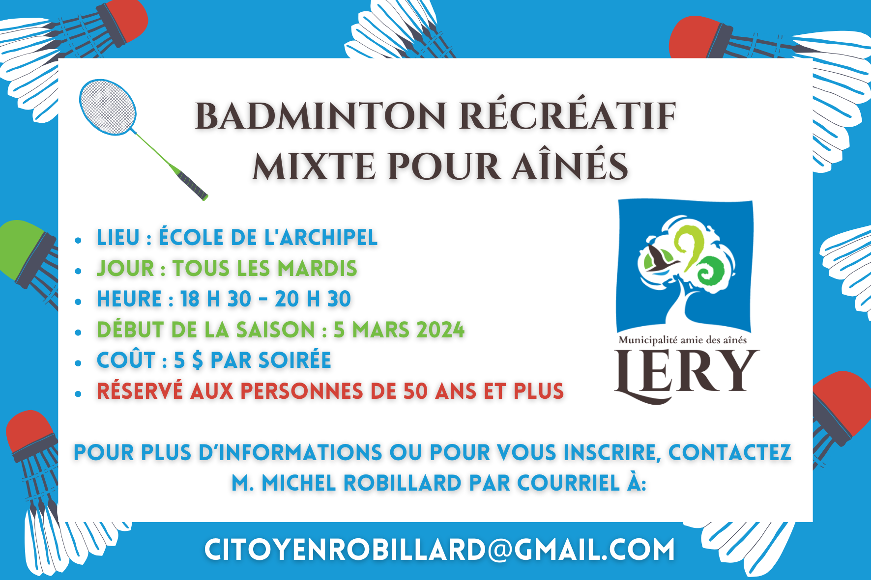 Badminton récréatif avec mada 1